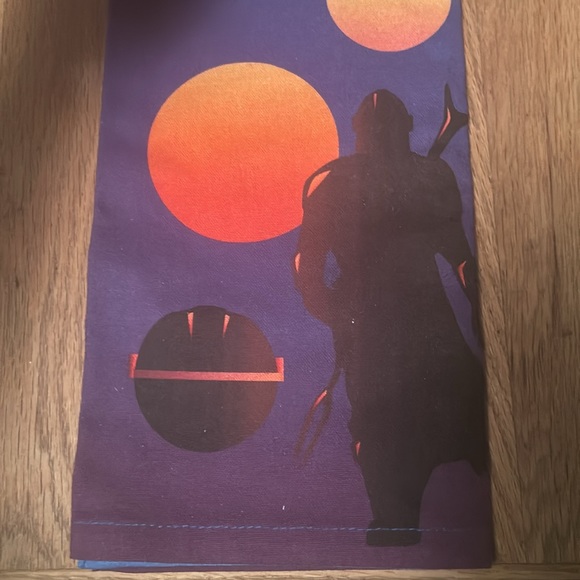 Brand new Star Wars the mandalorian themed tea towel and pot holder - Picture 3 of 3